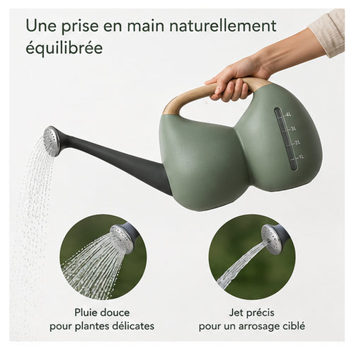 Arrosoir Équilibre 4 L – Double bec amovible pour arrosage précis