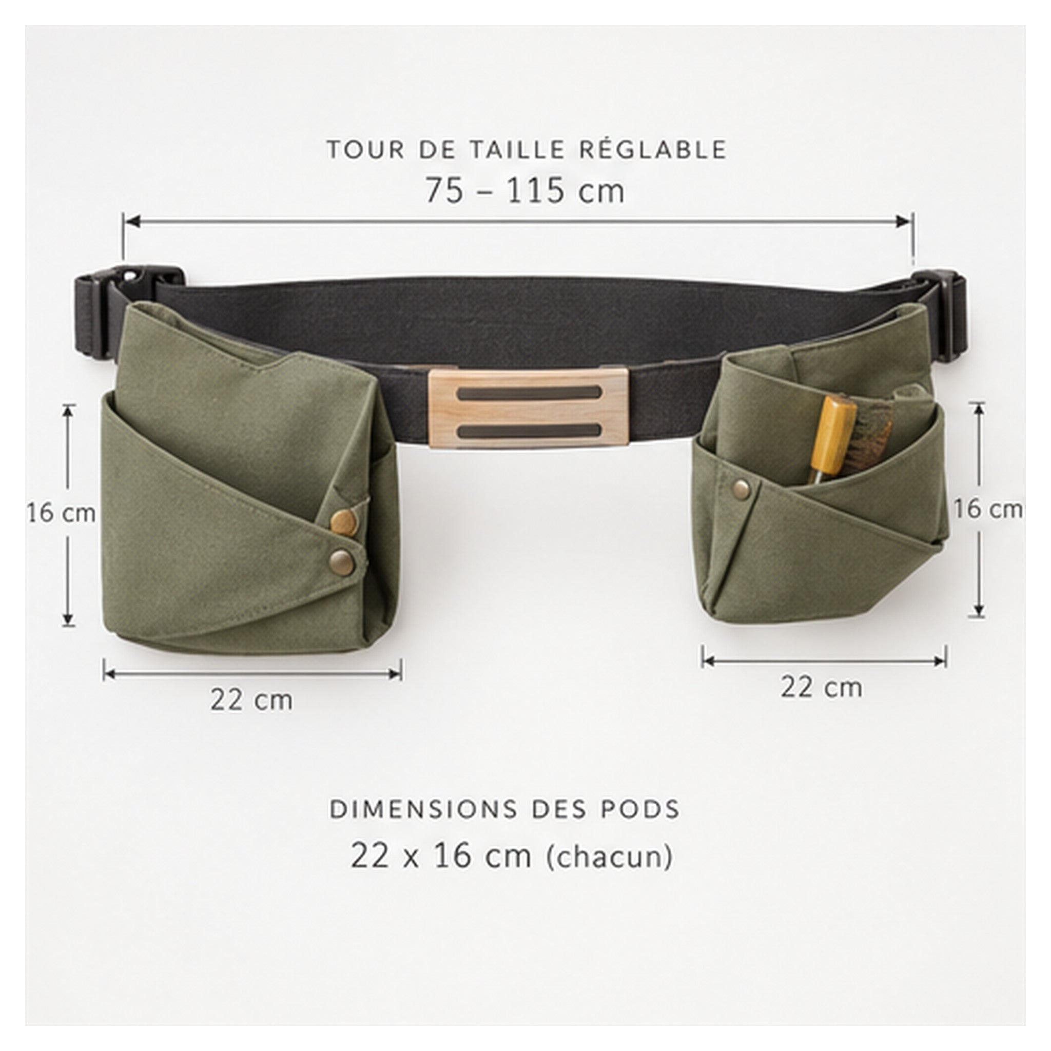 Ceinture Outils Nœud – Rangement modulable pour le jardin