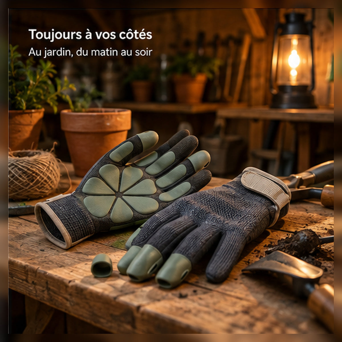 Gants Paume Pétale – Protection souple à embouts amovibles