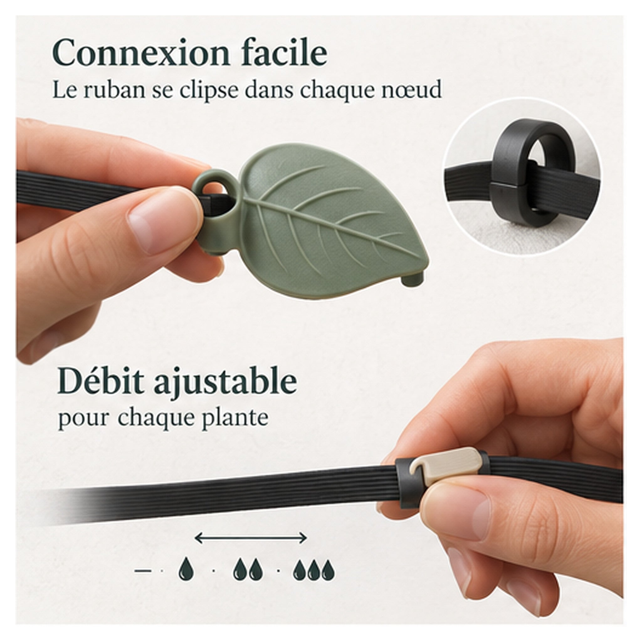 Goutte-à-Goutte Ruban Nœud – Kit modulable pour 6 pots