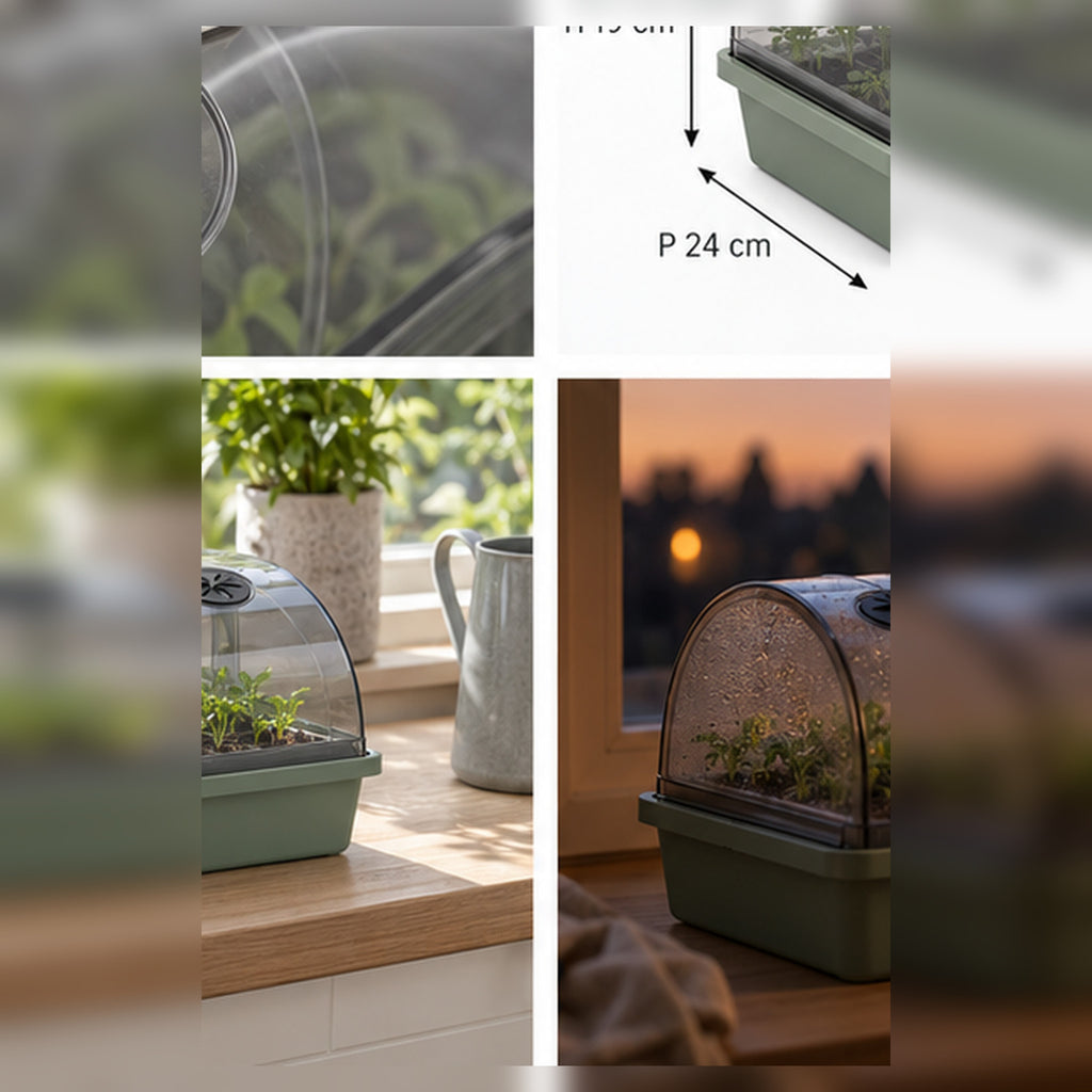 Mini-Serre Arche Claire – Propagateur compact à aérations réglables