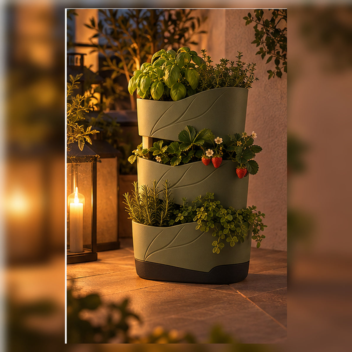 Pot Modulaire Sève 3 – Jardinière verticale avec réserve d’eau